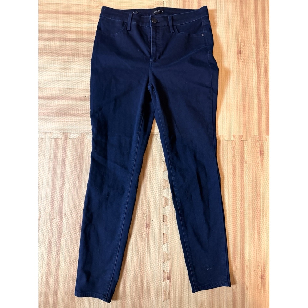 Talbots Jeans Womens 6 Blue Dark Wash Denim High Waist Jegging Ankle Flawless
